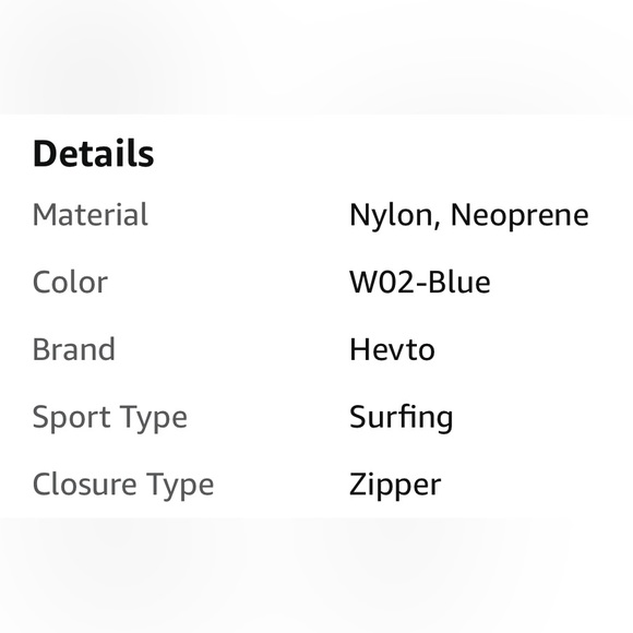 Hevto Wetsuit Sz Medium - Picture 5 of 6